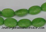 CCN216 15.5 inches 10*14mm faceted oval candy jade beads