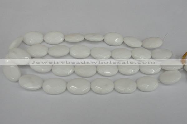 CCN2220 15.5 inches 18*25mm faceted oval candy jade beads