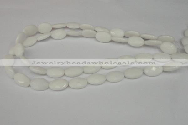 CCN225 15.5 inches 12*18mm faceted oval candy jade beads