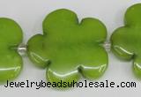 CCN2356 15.5 inches 30mm carved flower candy jade beads wholesale