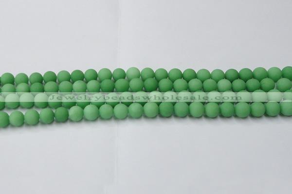 CCN2538 15.5 inches 8mm round matte candy jade beads wholesale