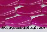 CCN2616 15.5 inches 15*30mm twisted rectangle candy jade beads