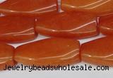 CCN2620 15.5 inches 15*30mm twisted rectangle candy jade beads