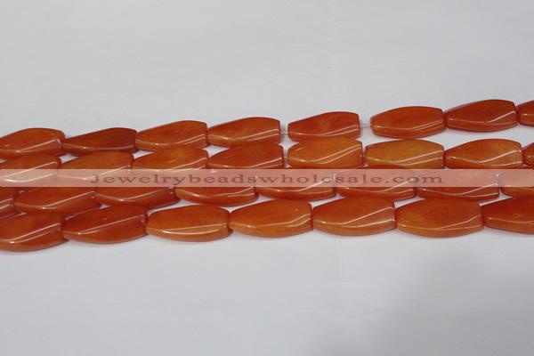CCN2620 15.5 inches 15*30mm twisted rectangle candy jade beads