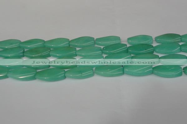 CCN2623 15.5 inches 15*30mm twisted rectangle candy jade beads