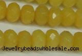 CCN2873 15.5 inches 5*8mm faceted rondelle candy jade beads