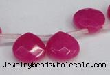 CCN3915 Top-drilled 13*13mm briolette candy jade beads wholesale