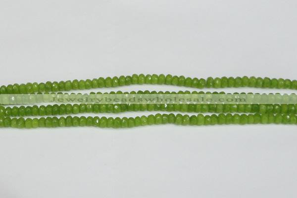 CCN4140 15.5 inches 4*6mm faceted rondelle candy jade beads