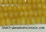 CCN4151 15.5 inches 5*8mm faceted rondelle candy jade beads