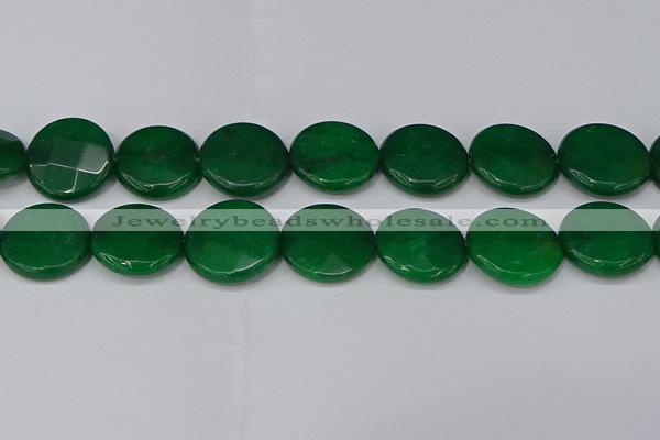 CCN4192 15.5 inches 20mm faceted coin candy jade beads wholesale