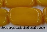 CCN4201 15.5 inches 30*40mm rectangle candy jade beads wholesale