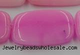 CCN4203 15.5 inches 30*40mm rectangle candy jade beads wholesale