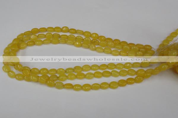 CCN516 15.5 inches 8*10mm oval candy jade beads wholesale