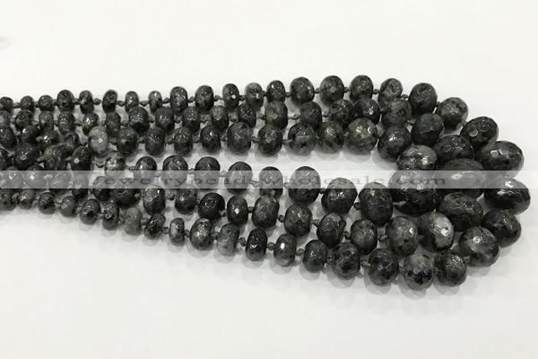 CCN5177 5*8mm - 14*20mm faceted rondelle candy jade graduated beads