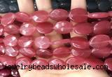CCN5969 15 inches 13*18mm faceted oval candy jade beads
