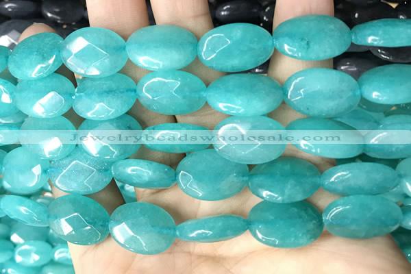 CCN5972 15 inches 13*18mm faceted oval candy jade beads