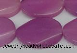 CCN617 15.5 inches 22*30mm twisted oval candy jade beads wholesale