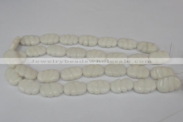 CCN680 15.5 inches 15*23mm carved oval candy jade beads wholesale