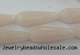 CCN981 15.5 inches 10*30mm faceted teardrop candy jade beads