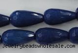 CCN999 15.5 inches 13*25mm faceted teardrop candy jade beads