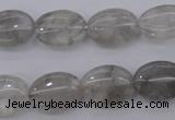 CCQ244 15.5 inches 12*16mm oval cloudy quartz beads wholesale