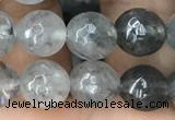 CCQ582 15.5 inches 8mm faceted round cloudy quartz beads wholesale