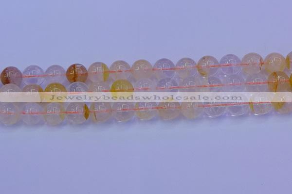 CCR365 15.5 inches 14mm round citrine beads wholesale