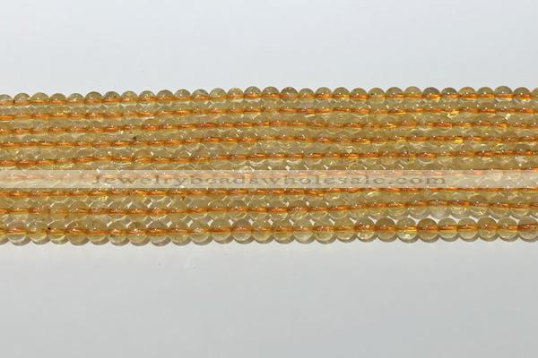 CCR377 15.5 inches 4.5-5mm round citrine gemstone beads wholesale