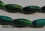 CCS634 15.5 inches 8*20mm rice dyed chrysocolla gemstone beads