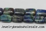 CCS67 16 inches 10*14mm rectangle dyed chrysocolla gemstone beads