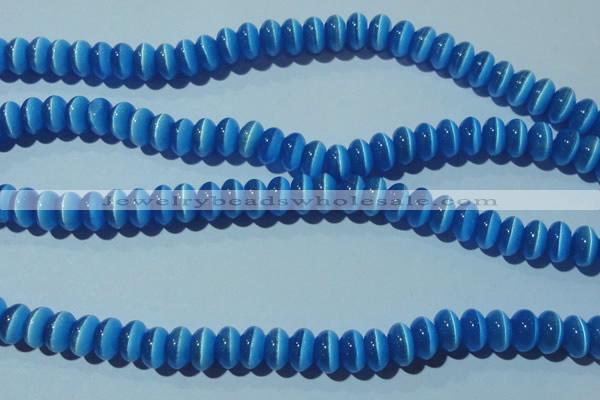 CCT286 15 inches 5*8mm rondelle cats eye beads wholesale