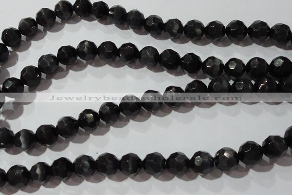CCT398 15 inches 10mm faceted round cats eye beads wholesale