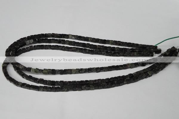 CCU11 15.5 inches 4*4mm cube ruby zoisite beads wholesale