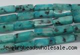 CCU510 15.5 inches 4*13mm cuboid sesame jasper beads wholesale