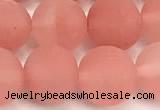 CCY674 15 inches 12mm round matte cherry quartz beads