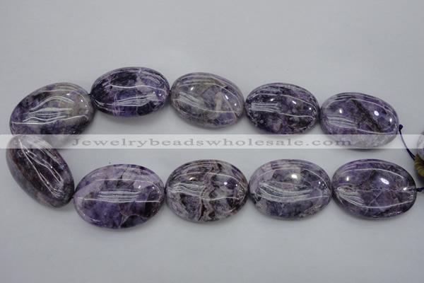 CDA304 15.5 inches 30*40mm oval dyed dogtooth amethyst beads