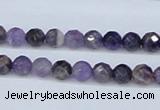 CDA58 15.5 inches 6mm faceted round dogtooth amethyst beads