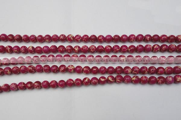 CDE2034 15.5 inches 6mm round dyed sea sediment jasper beads