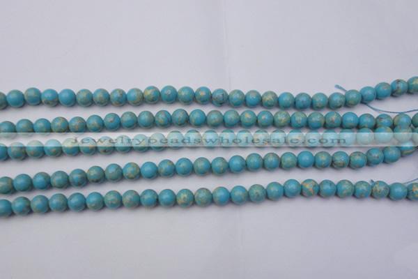 CDE2055 15.5 inches 4mm round dyed sea sediment jasper beads