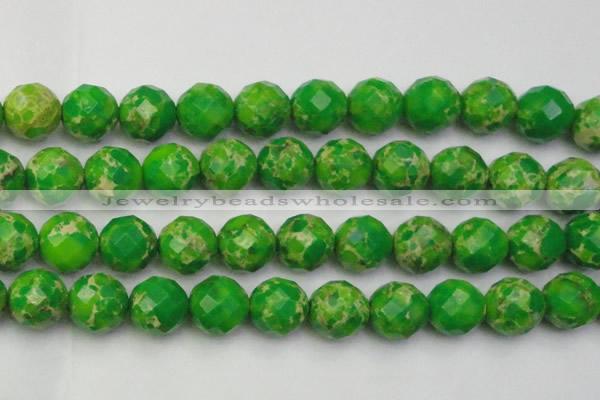 CDE2199 15.5 inches 24mm faceted round dyed sea sediment jasper beads