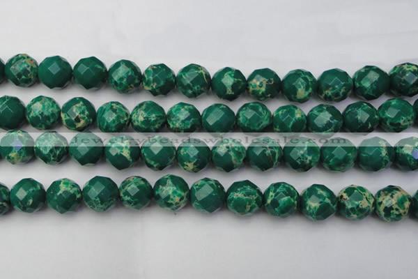 CDE2207 15.5 inches 20mm faceted round dyed sea sediment jasper beads