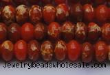 CDE2603 15.5 inches 10*14mm rondelle dyed sea sediment jasper beads