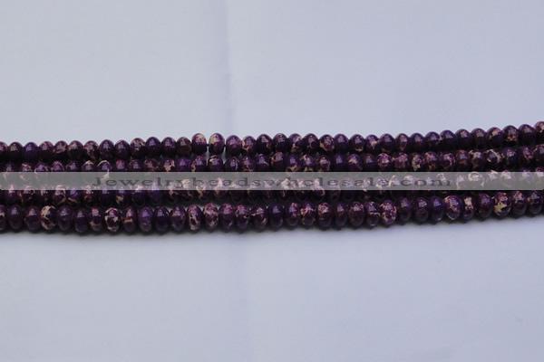 CDE2633 15.5 inches 7*10mm rondelle dyed sea sediment jasper beads