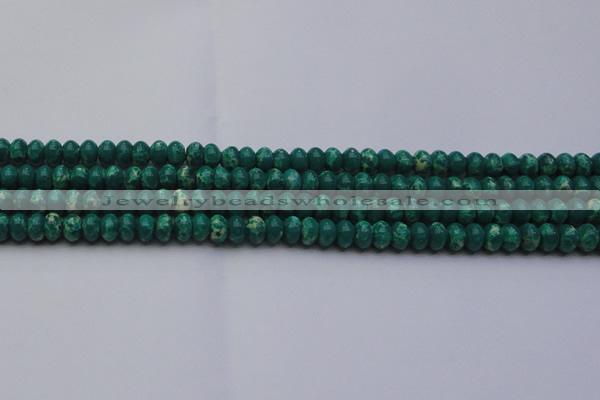 CDE2673 15.5 inches 7*10mm rondelle dyed sea sediment jasper beads
