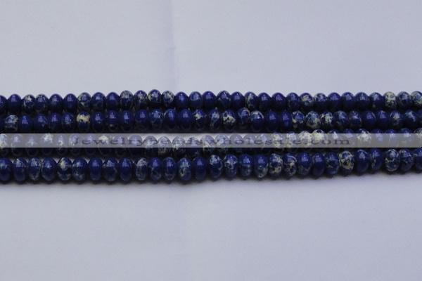 CDE2683 15.5 inches 10*14mm rondelle dyed sea sediment jasper beads