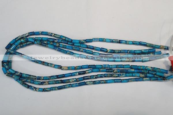 CDE278 15.5 inches 4*8mm tube dyed sea sediment jasper beads