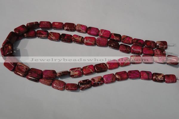 CDE796 15.5 inches 10*14mm rectangle dyed sea sediment jasper beads