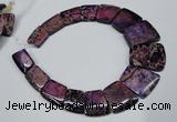 CDE991 Top drilled 18*25mm - 27*35mm trapezoid sea sediment jasper beads