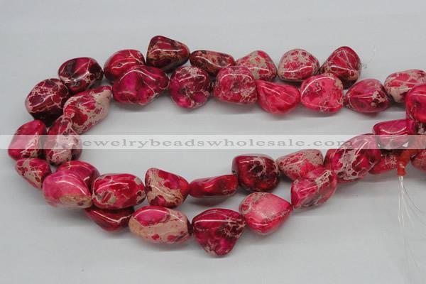 CDI27 16 inches 20*25mm nuggets dyed imperial jasper beads wholesale