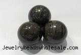 CDN1102 30mm round coffee wood jasper decorations wholesale